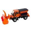 Mercedes-Benz Unimog Hókotró hómaróval modell, játék 1:40