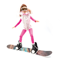 Snowboardos, hódeszkás baba 28 cm